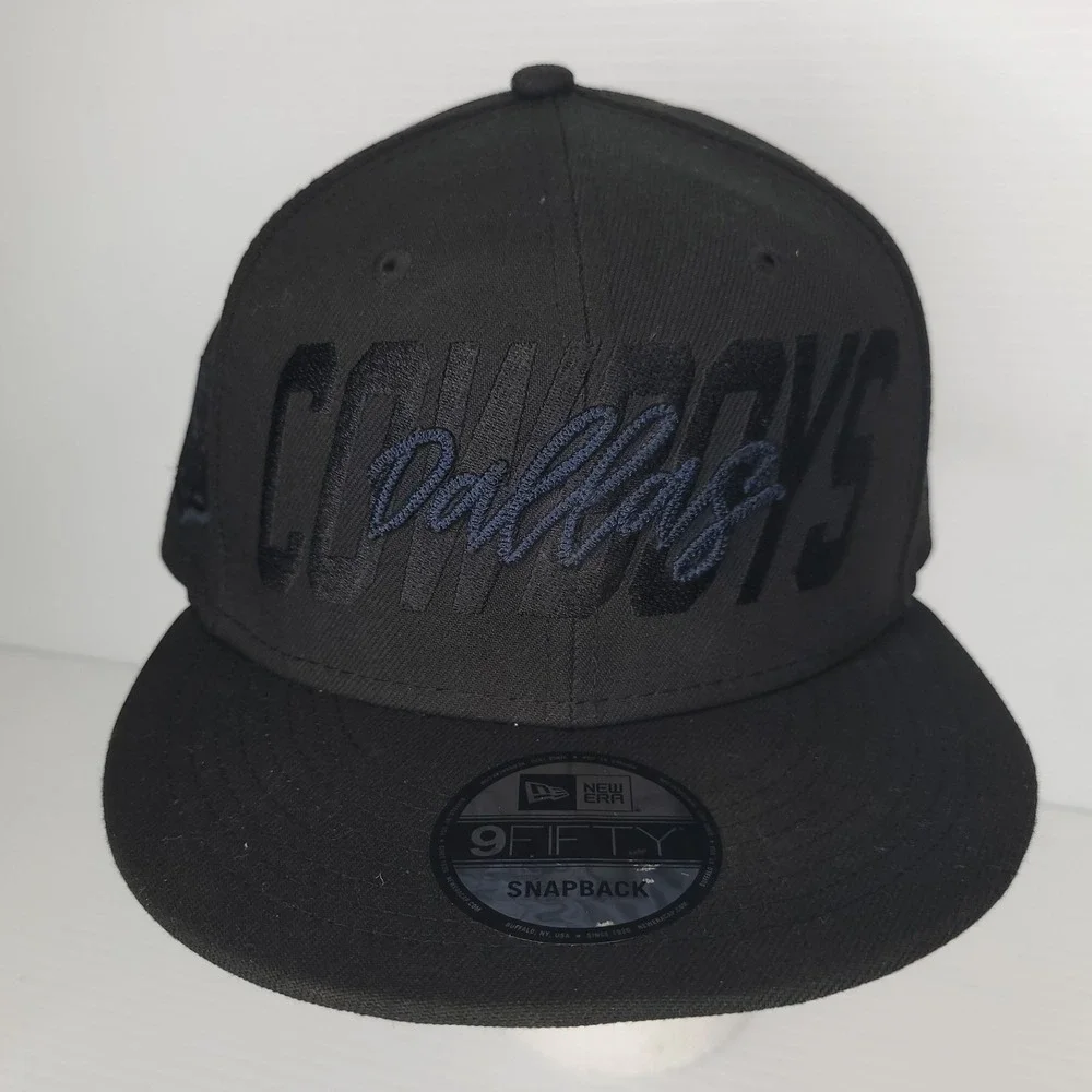 New Era 9Fifty Dallas Cowboys NFL Football Snapback‎ Cap Hat Men's OS Black Out